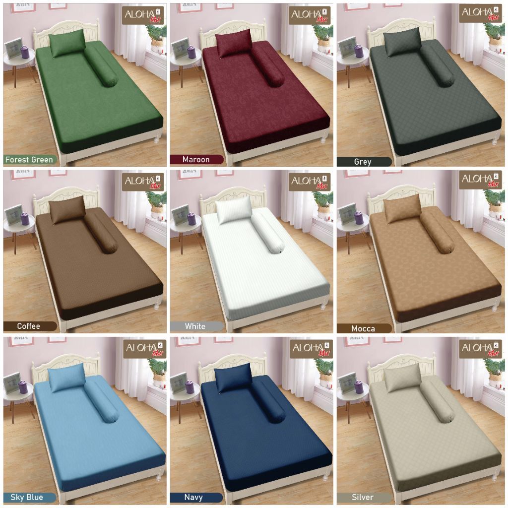 Sprei polos 100x200 / 120x200 T25 sprei aloha corak embos