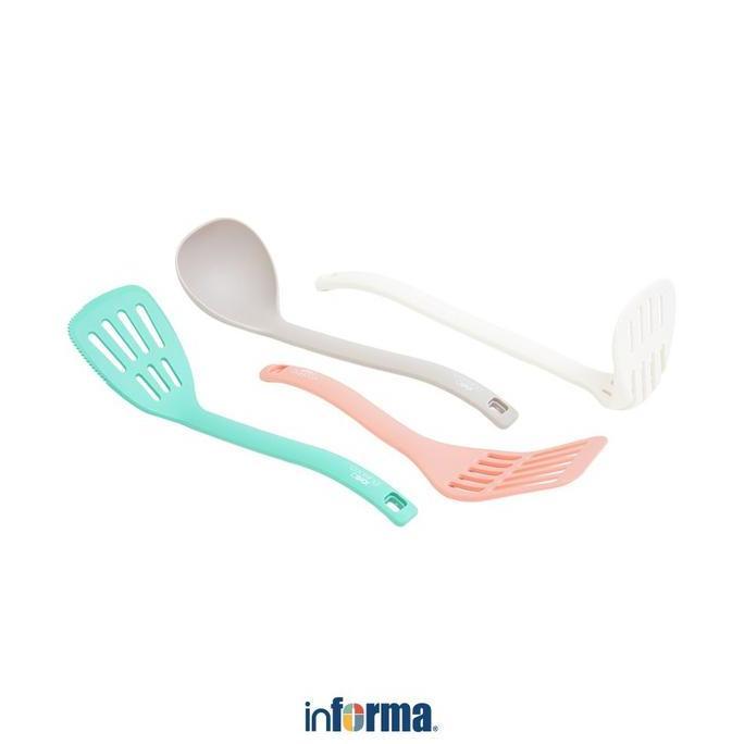 DISKON! Informa Cooking Color Penn Peralatan Masak Set 4 pcs Cooking Set Kitchenware Alat Dapur Cook