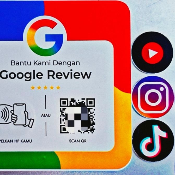 Smart Google Review Card NFC & QR