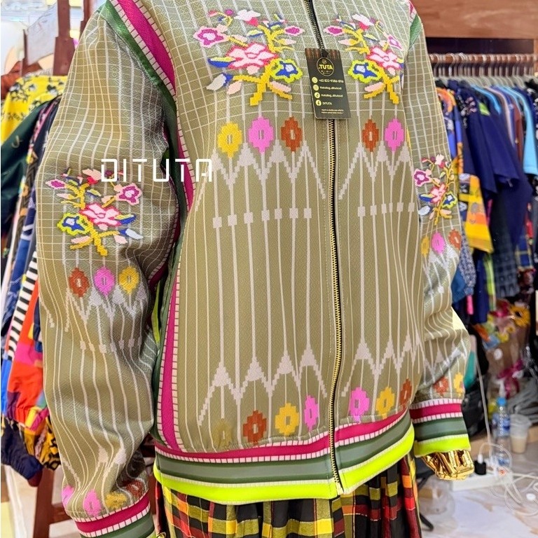 Premium Jaket Etnik Khas Sulsel by @katalog_dituta.id Motif Lagosi Jijjiri