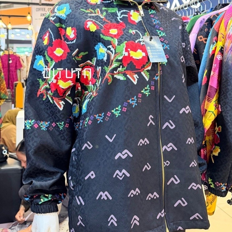 Premium Jaket Etnik Khas Sulsel by @katalog_dituta.id Motif Lagosi Lontara