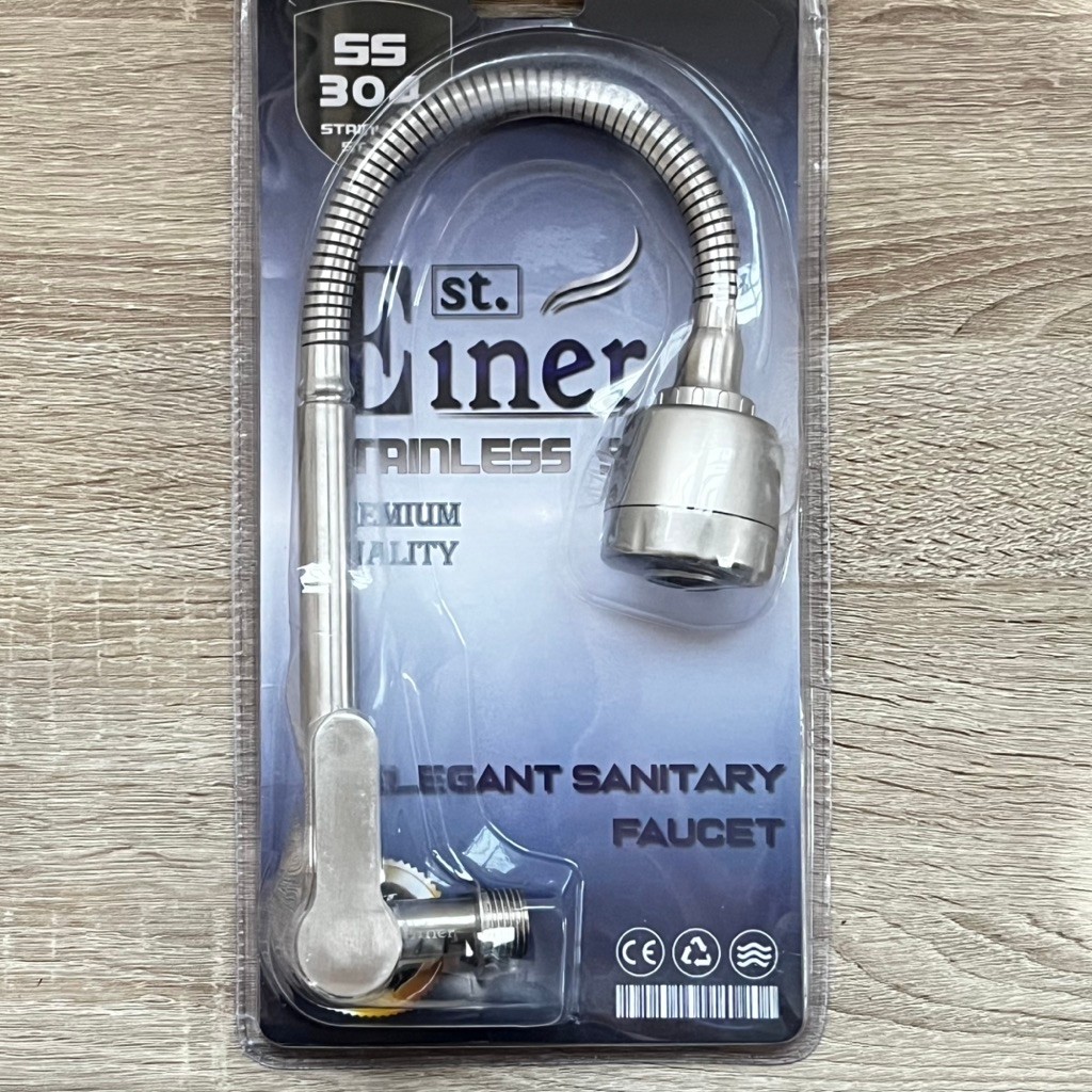 Kran Angsa Flexibel 1/2 Inch Stainless Steel Einer – Kran Air Leher Angsa Fleksibel | Kran Dapur Sin