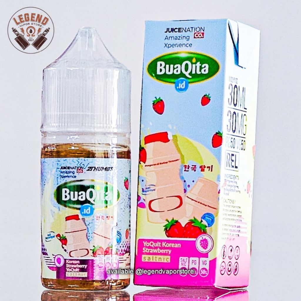 SALT NIC LIQUID BUAQITA YoQult Korean Strawberry 30ML 30MG AUTHENTIC