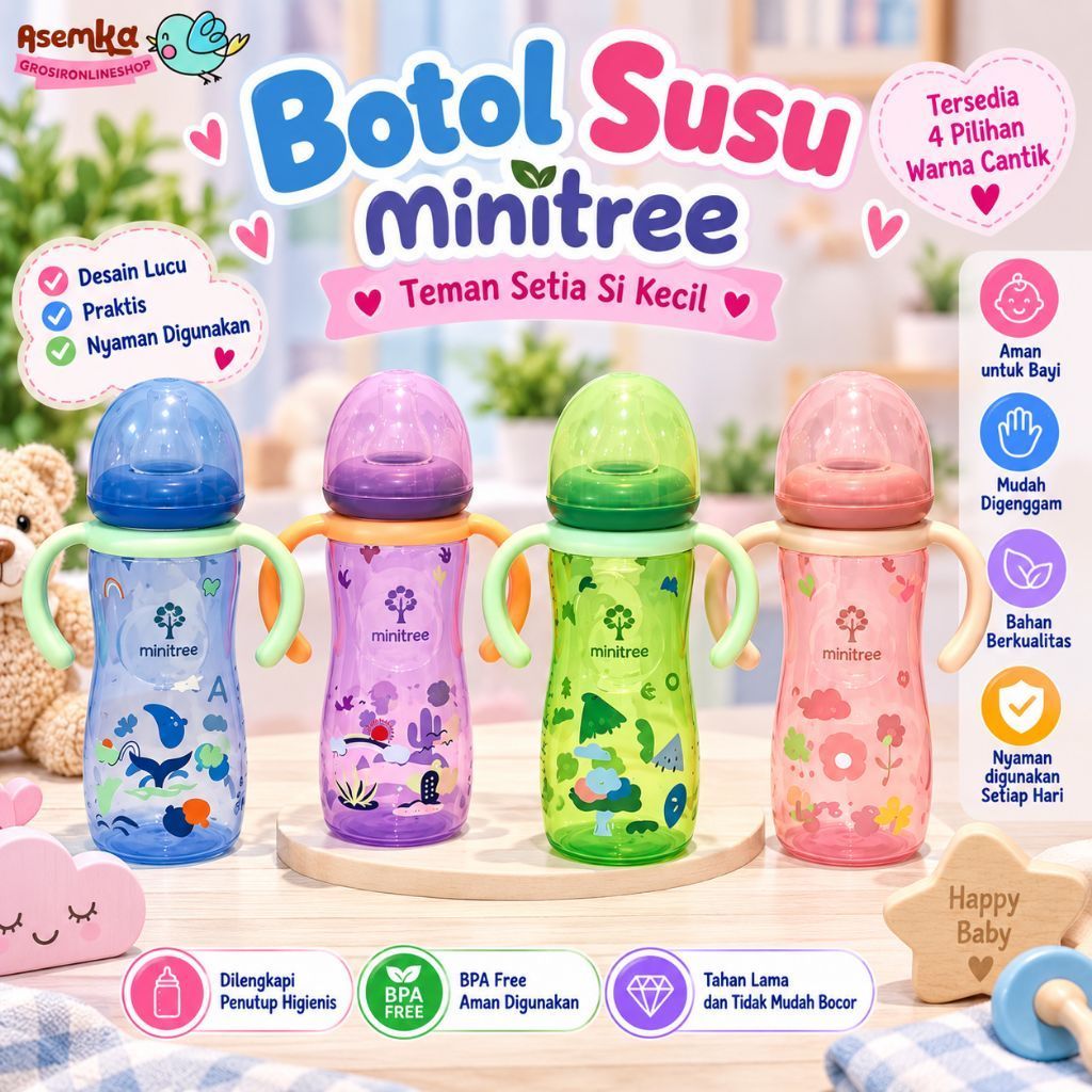 Botol Susu Karakter Lucu Slimneck Dot standard