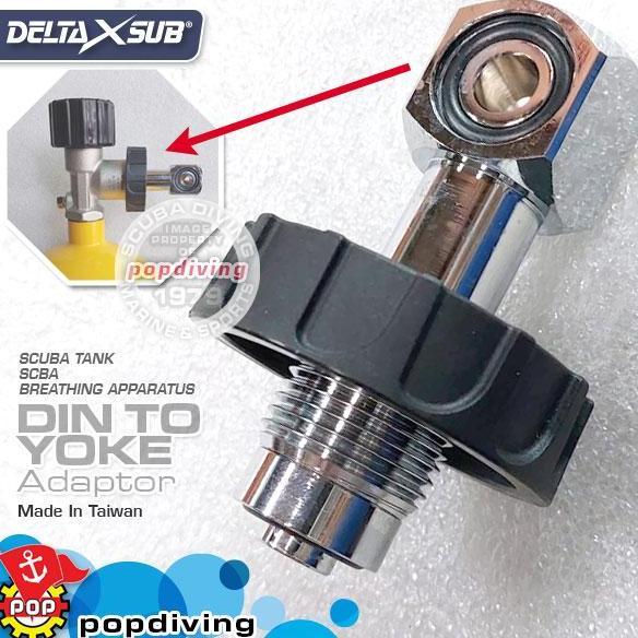Din To Yoke SCBA / Scuba Tank Convertor Adaptor Alat Tabung Selam Carbon PCP Adapter Converter Konve