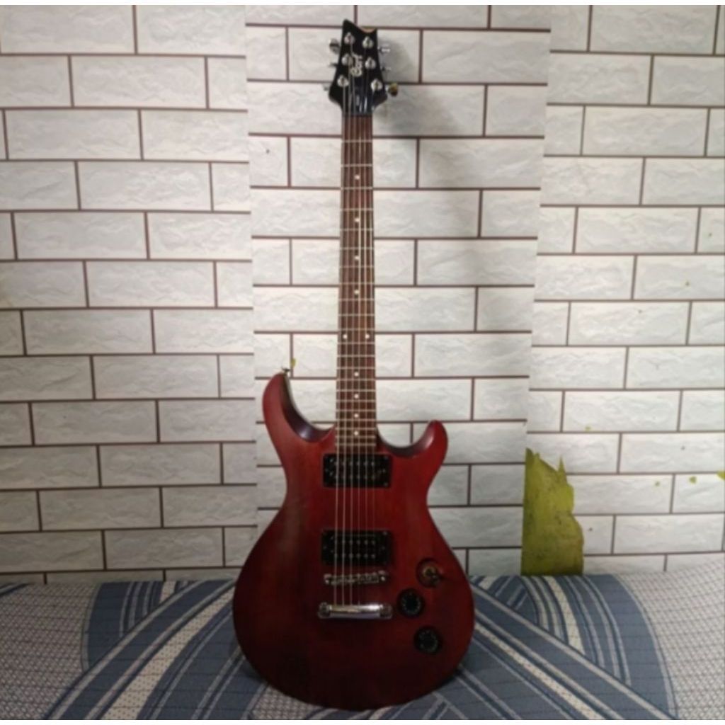 Gitar Cort M 200 Original MII Model PRS Kondisi Normal Bekas Pemakaian Dent Kayu