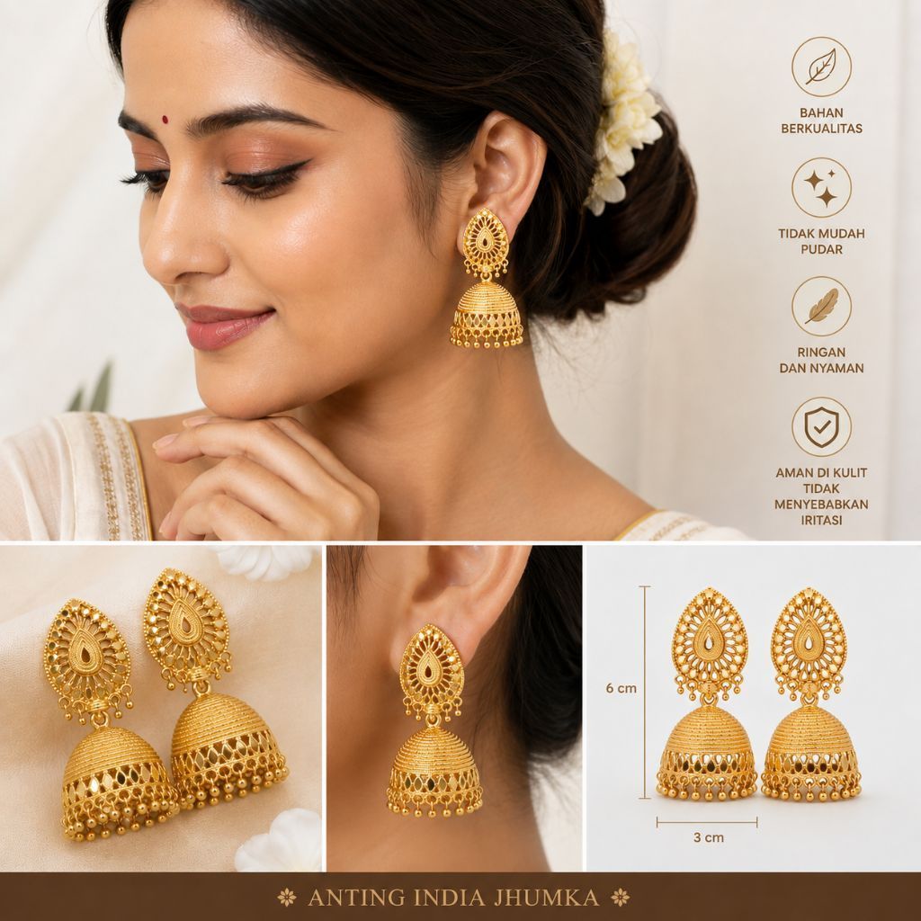 Anting India lonceng  jhumka jhumki Import