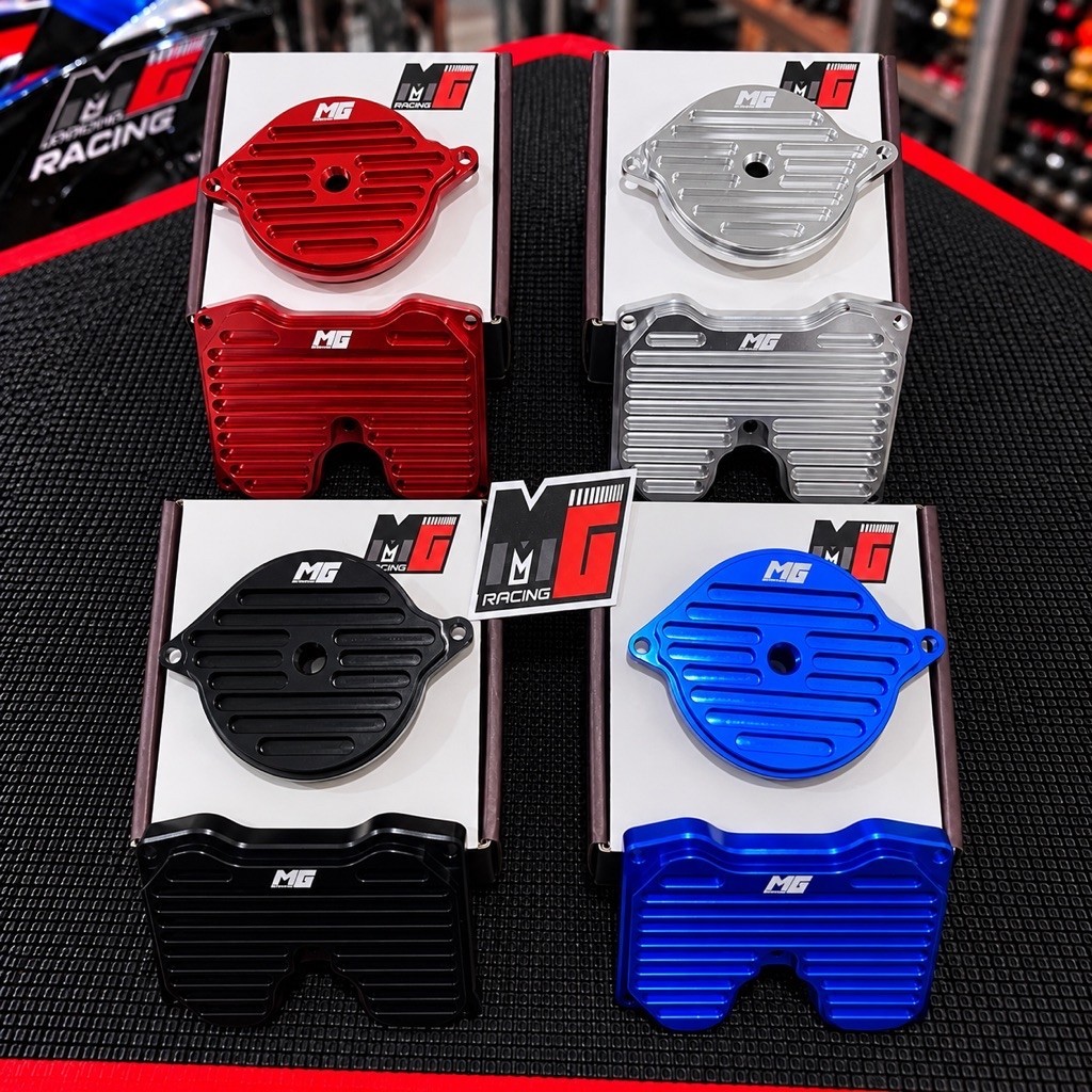 Cover head set mx king mx merah biru silver hitam mg racing made in taiwan