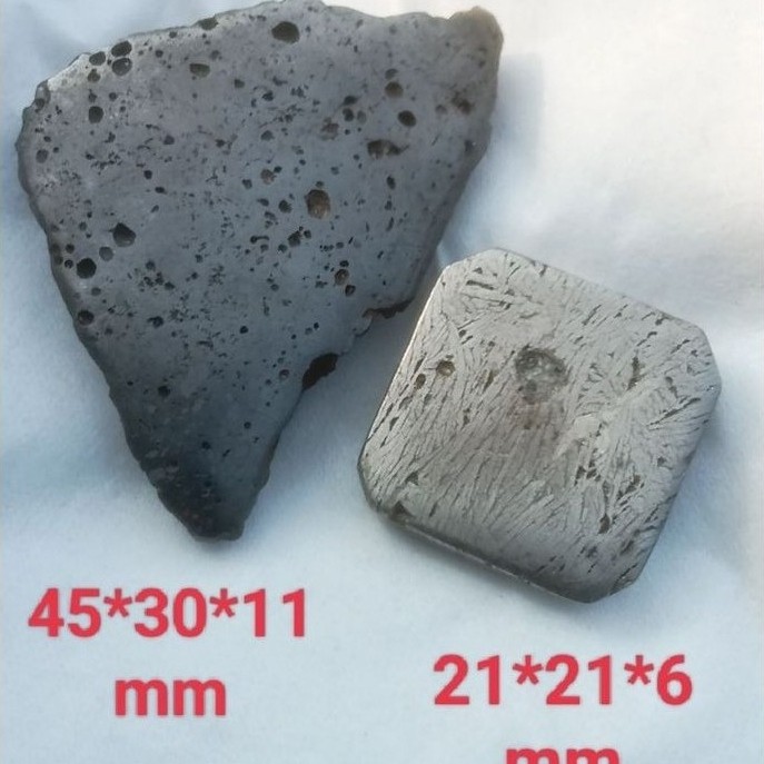 2pcs batu meteor iron meteorite, batu besi Aji