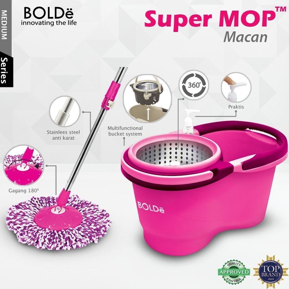 Original Bolde Pel Lantai Super Mop Macan - Alat Pel Lantai Modern