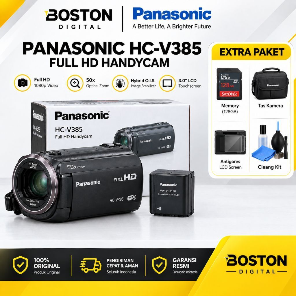 HANDYCAM PANASONIC HC V385 FULL HD CAMCORDER / PANASONIC HC-V385