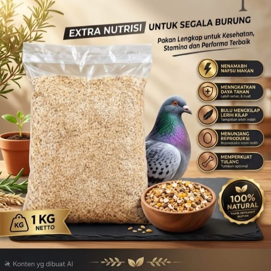 Remisan cangkang telur-pakan merpati