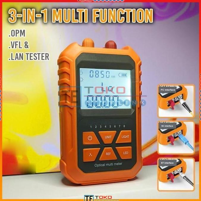 Qintech T31 Tester 3 in 1 LAN RJ45, Fiber Optic, Visual Fault 10mW