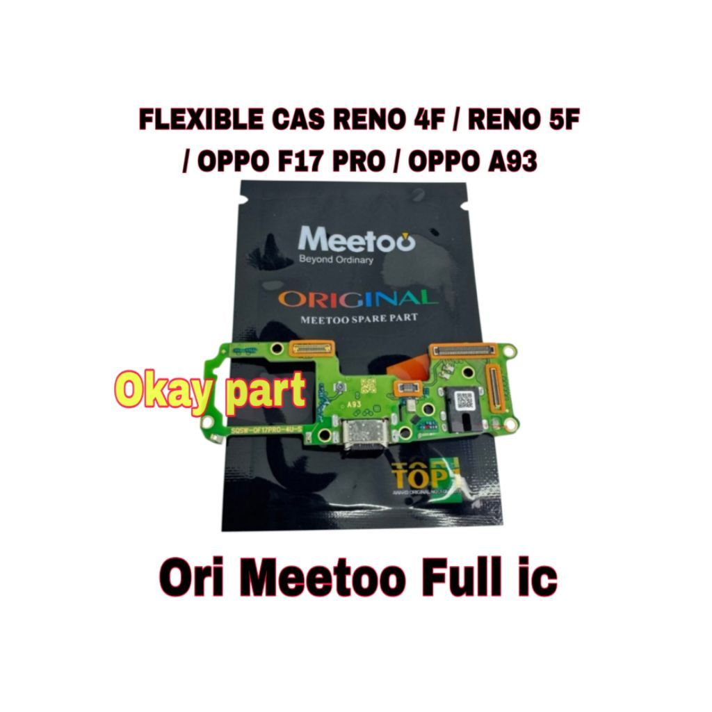 Flexible Fleksibel Charger Ori Full Ic Reno 4F 4G / Reno 5F / Oppo A93 / Oppo F17 pro