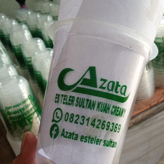 Gelas CUP Ukuran 22 Oz Datar dan Oval Sablon