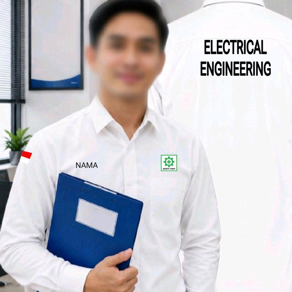 ready stok full bordir kantong 1 ELECTRICAL ENGINEERING kemeja pdh electrical engineering seragam pd