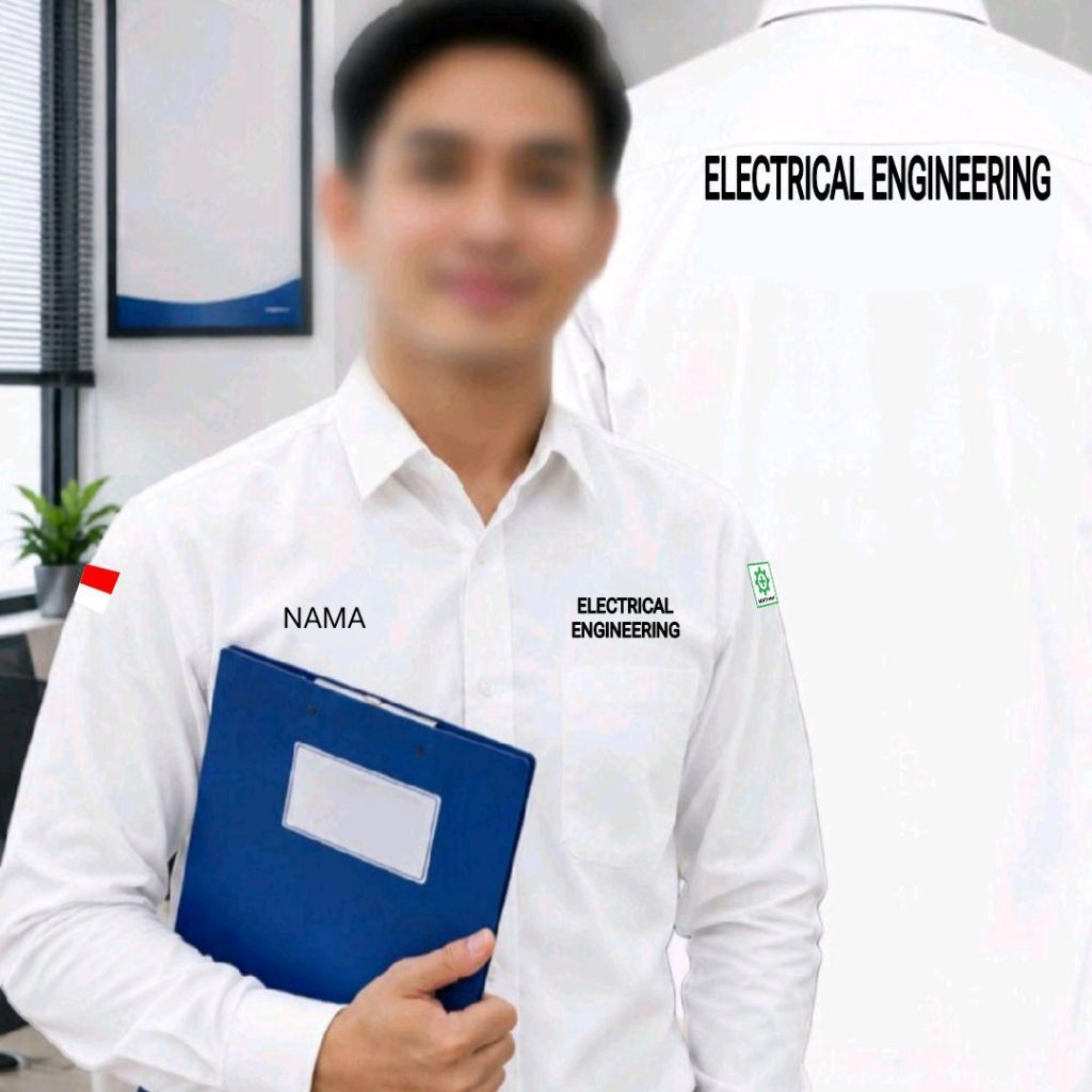 ready stok full bordir kantong 1 ELECTRICAL ENGINEERING kemeja pdh electrical engineering seragam pd