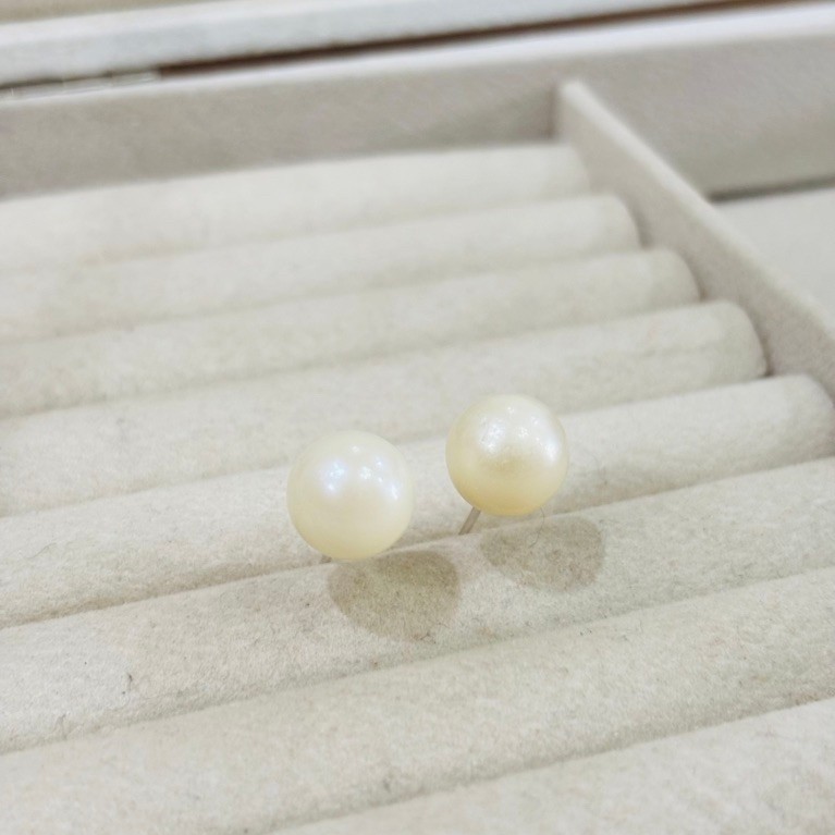 Giwang Pentol Tusuk Perak Mutiara Asli Lombok dengan Mutiara Laut Mutiara Lombok
