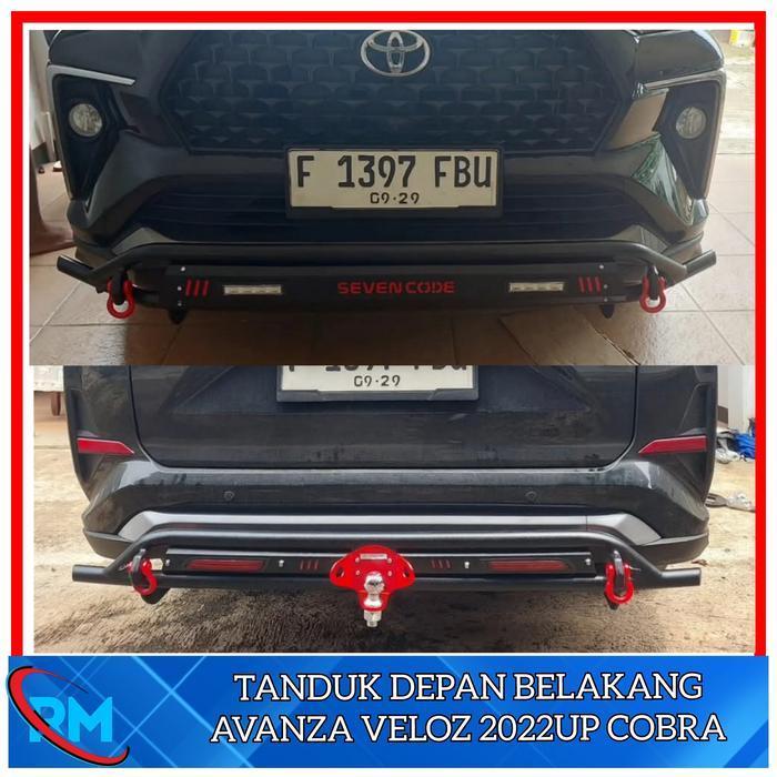 TANDUK DEPAN TOWING BAR BELAKANG AVANZA GRAND MODEL COBRA BESI SEVENCODE PENGAMAN BEMPER MOBIL N ARB