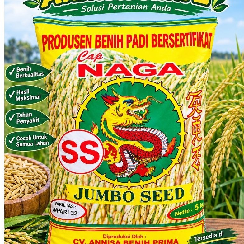Inpari 32 Cap Naga SS Jumbo Seed 5kg Subang-Jawa Barat