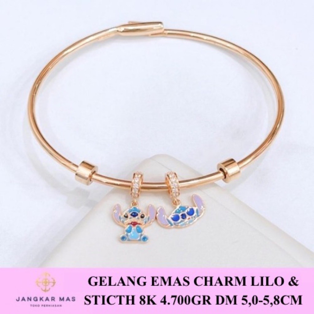 GELANG CHARM EMAS LILO & STITCH 8K 4.700 GR