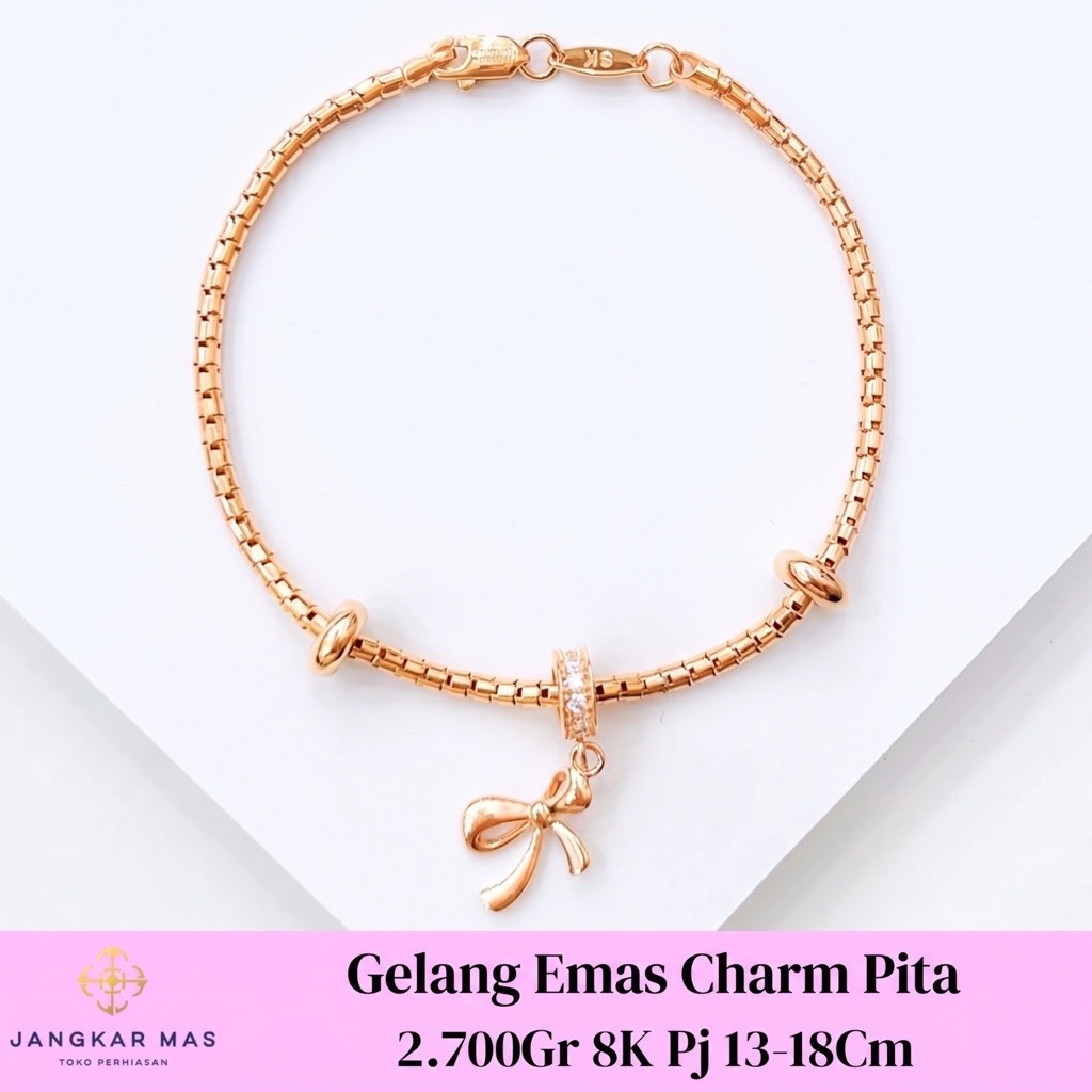 GELANG Charm Emas CHARM PITA BERAT 2.700GR KADAR 8K