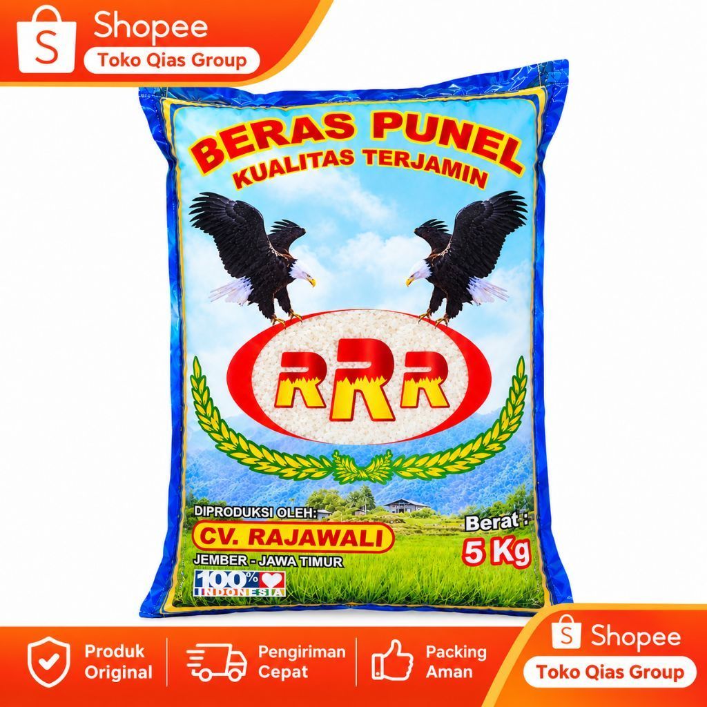 Beras RRR Biru Beras Punel Kualitas Terjamin CV. Rajawali Jember Jawa Timur 5 Kg