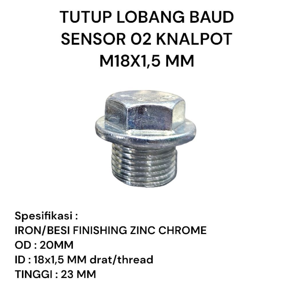 Sensor & Adaptor — Bung Sensor O2 — Grosir · Stainless — foto 3