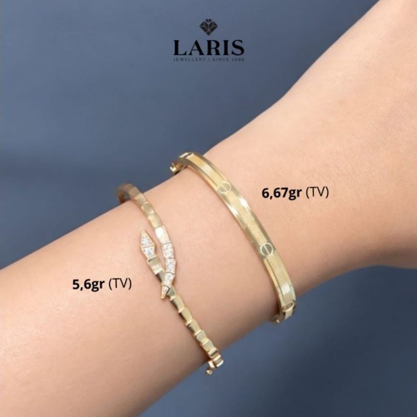 Laris jewellery gelang bangle emas kuning