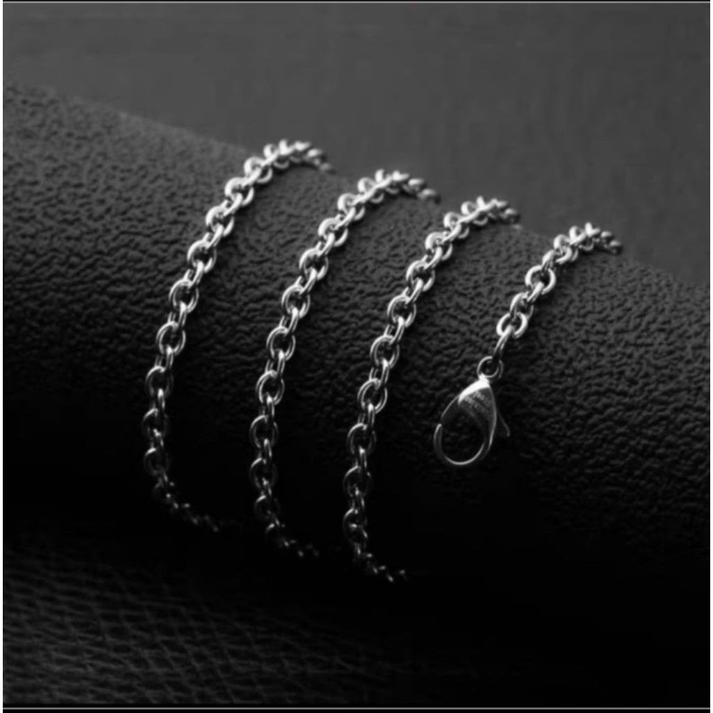 KALUNG TITANIUM PRIA ANTI KARAT/KALUNG RANTAI KECIL/KALUNG STANLEES STELL