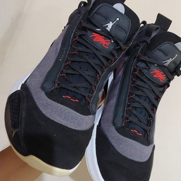 Sepatu casual basket volley  padel Air Jordan 34 low Heritage Black size 42/43 insole 27.5