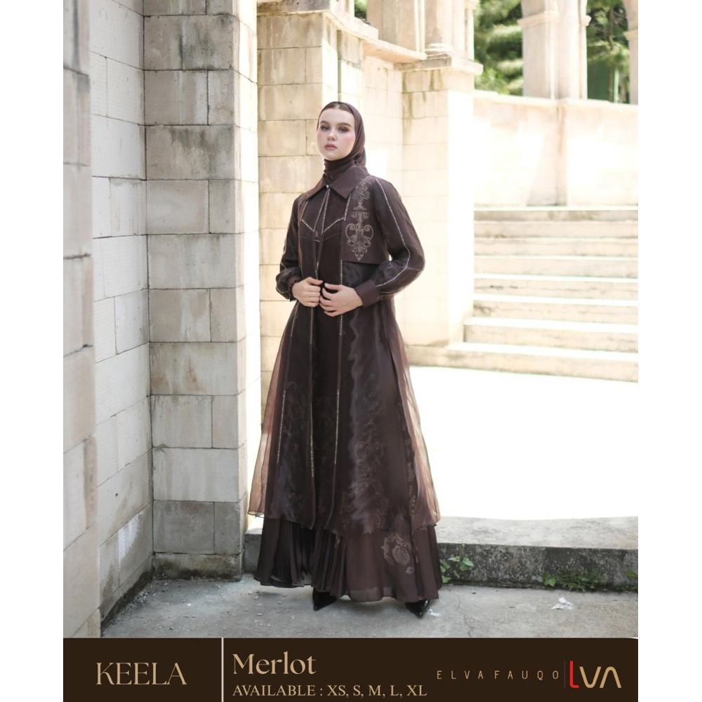 LVA SYARI KEELA /ABAYA SET SCRAVE +OUTER BY LVA SYARI ELEGANT PREMIUM