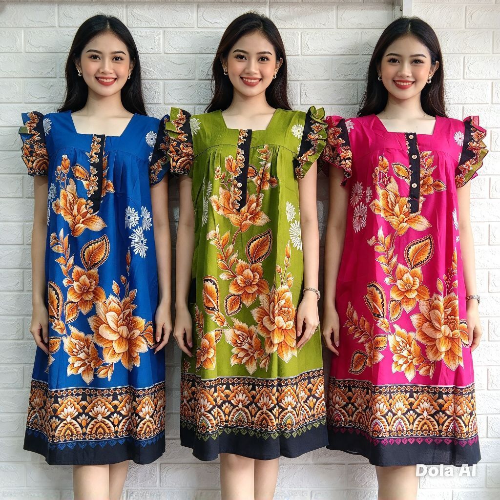 DASTER BATIK ALVIN MODEL SIKAK TANGAN GEBER