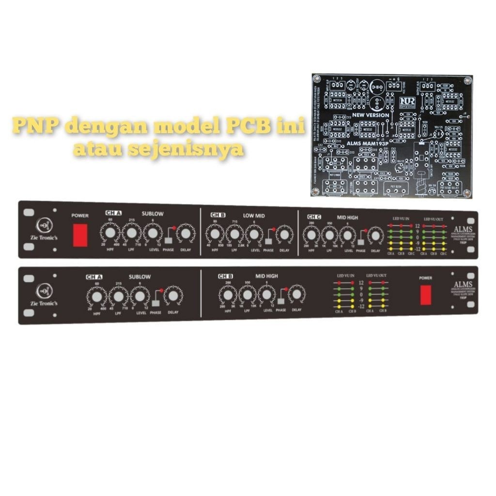Panel Alms 24db 3way delay PCB pasaran 1U, khusus untuk kit maupun PCB single switch atau yg hanya m