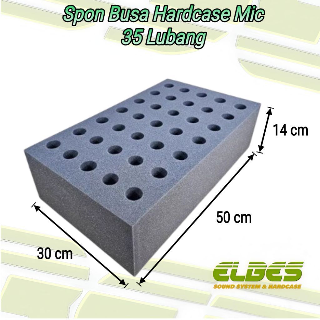 Busa spon lubang 30 dan 35 untuk tempat mic busa hardcase mic