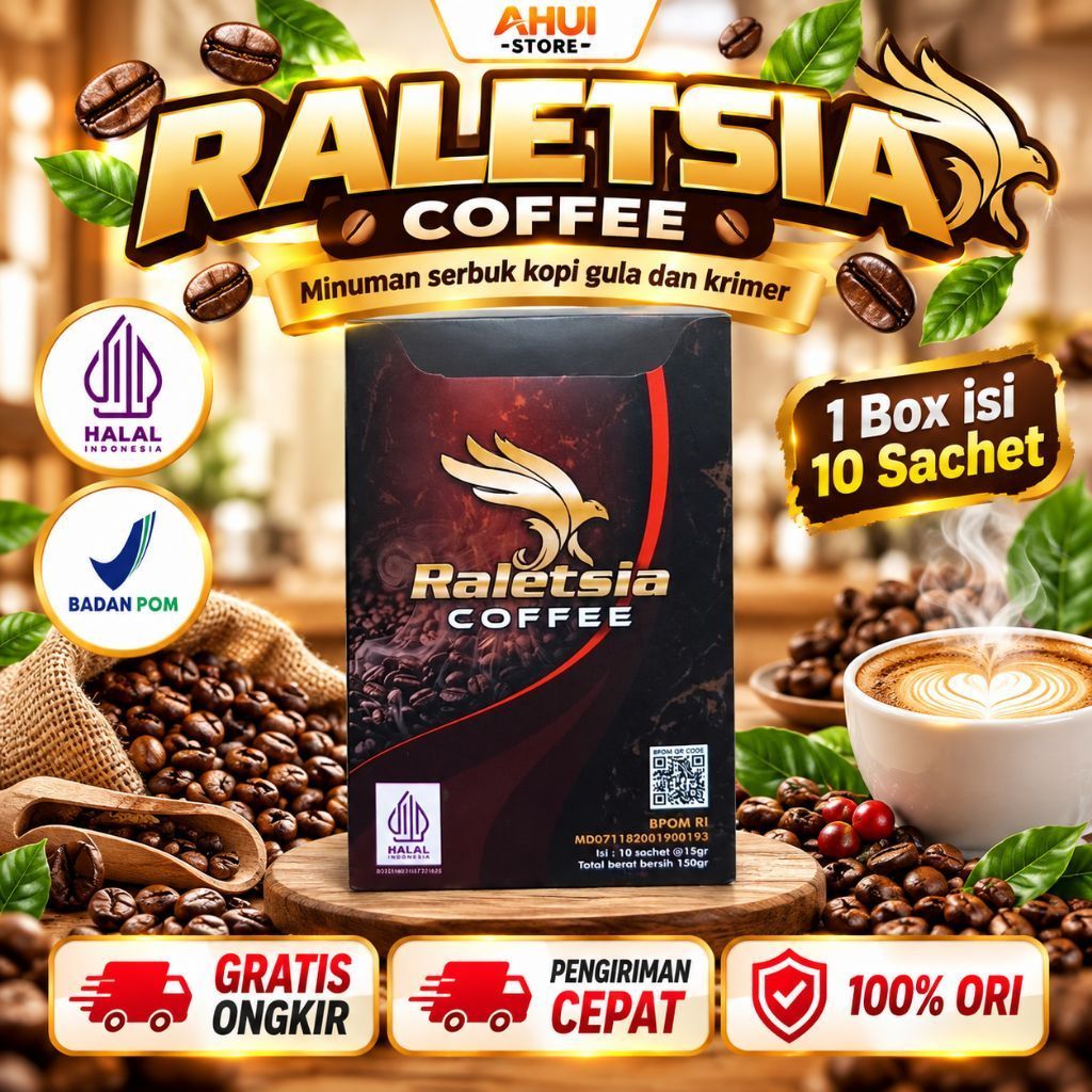 KOPI RALETSIA COFFEE 1 BOX 10 SACHET - RALETSIA KOPI SERBUK INSTAN CAPPUCCINO