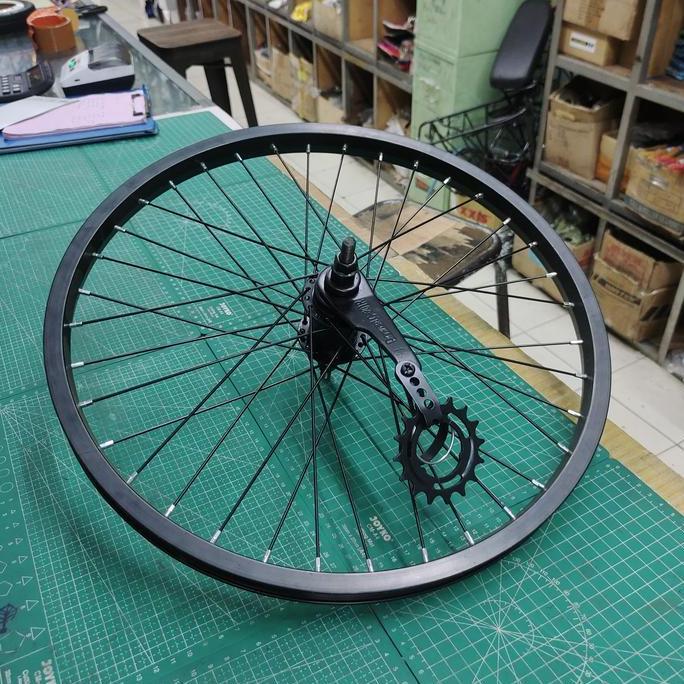 Velg 20 Torpedo 36 hole Hitam Dan Silver