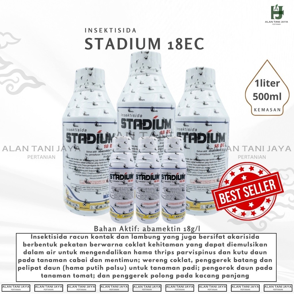 Insektisida STADIUM 18 EC - Abamektin 18g/l, Kontak-Lambung Sistemik, Pengendalian Hama Luas
