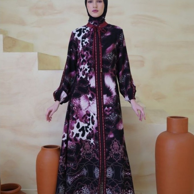 Hikmat Original Fashion A2640- Abaya Hikmat  - Noerbutikmuslim - Gamis lebaran - Gamis Mewah - Gamis