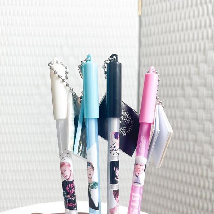 Pilihan - Cod 1 Lusin Pulpen Gel Motif Bts Note Lucu Kd17