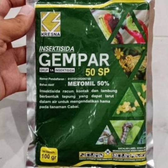 Insektisida Gempar 50 SP 100 Gram Membunuh Ulat Metomil 50% Untuk Pertanian