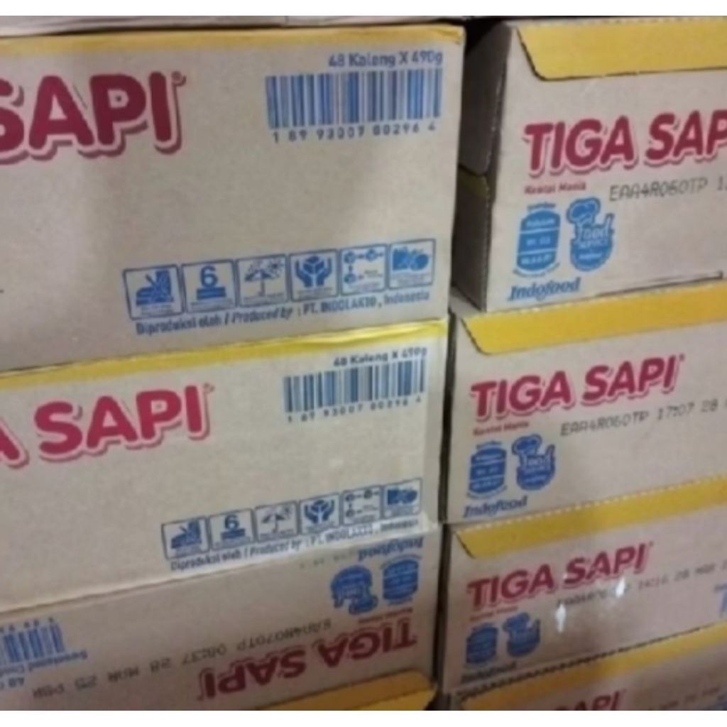 TIGA SAPI Susu Kental Manis 480gr 1 Dus 48 klng