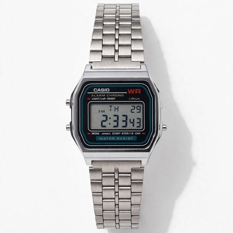 Jam Tangan Arloji Digital Silver Biru
