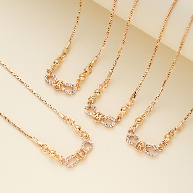Hyl Jewelry 494N Kalung Titanium Huruf Muda Emas Wanita Anti Karat Asli Panjang