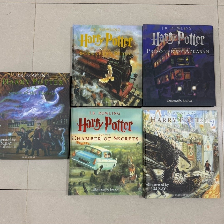 Harry Potter IIIustrated Edition books. hardcover.fancy paper.