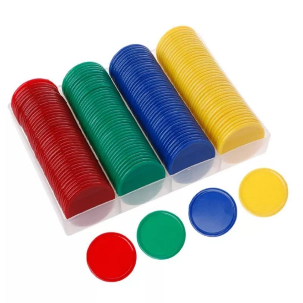 Minicart Mahjong Chip Koin Chip Poker Chip Polos isi 168 pcs - MC5501 DISKON