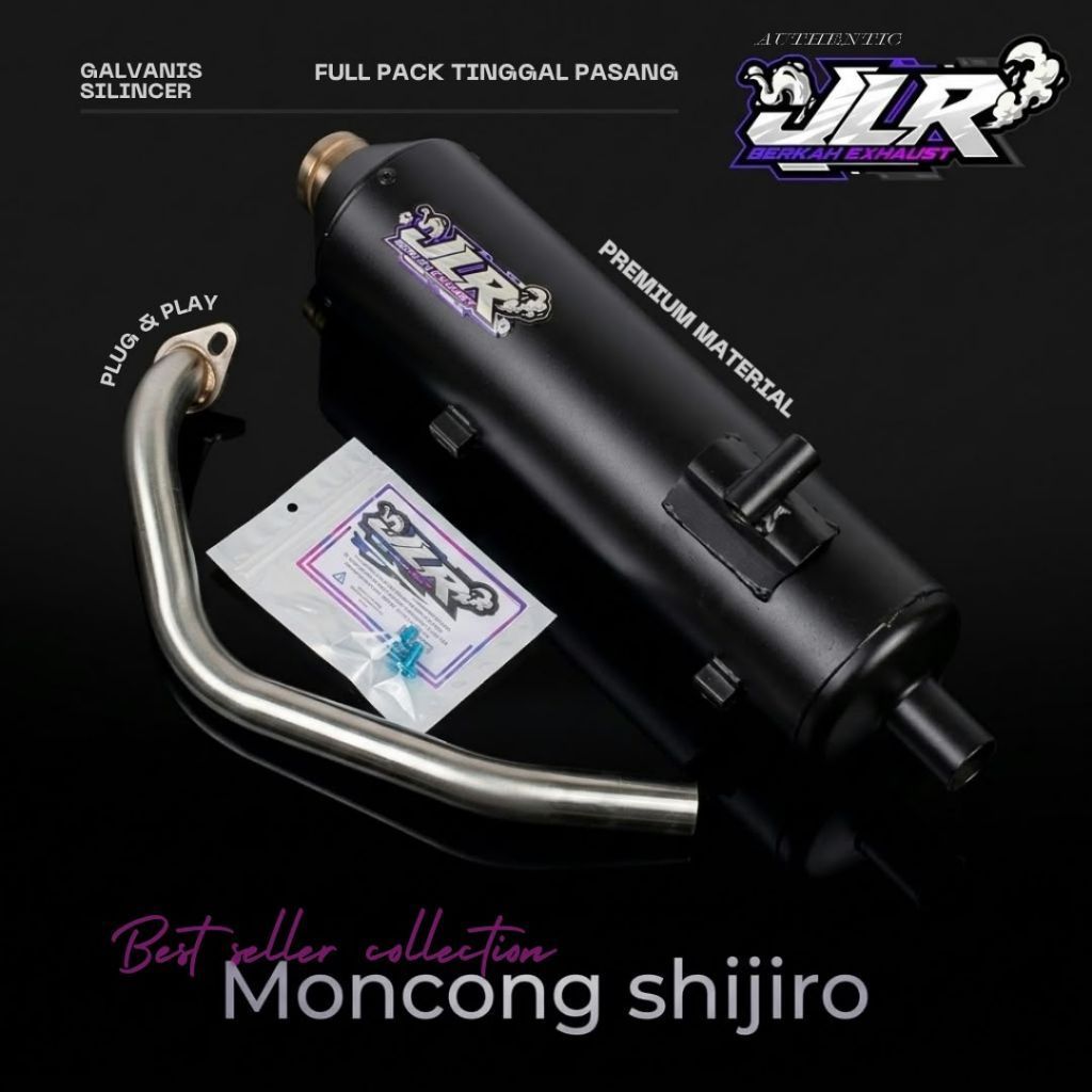 knalpot standart racing JLR EXHAUST bass adem untuk segala jenis matic mio beat vario pcx nmax scoop