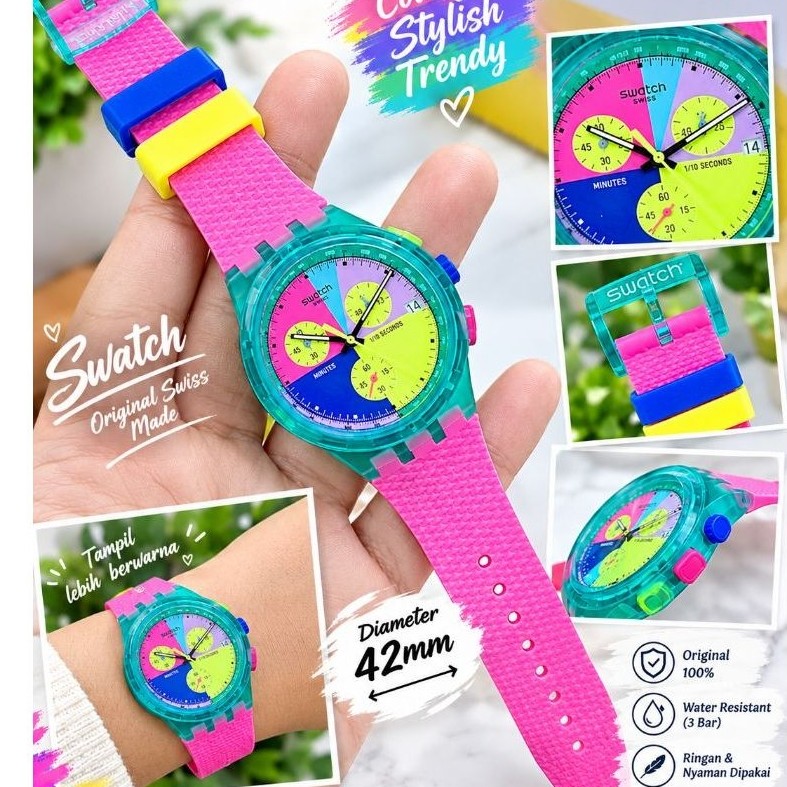 Jam Tangan Swatch Original Jam Tangan Wanita Swatch Susg408 Jam Tangan Analog