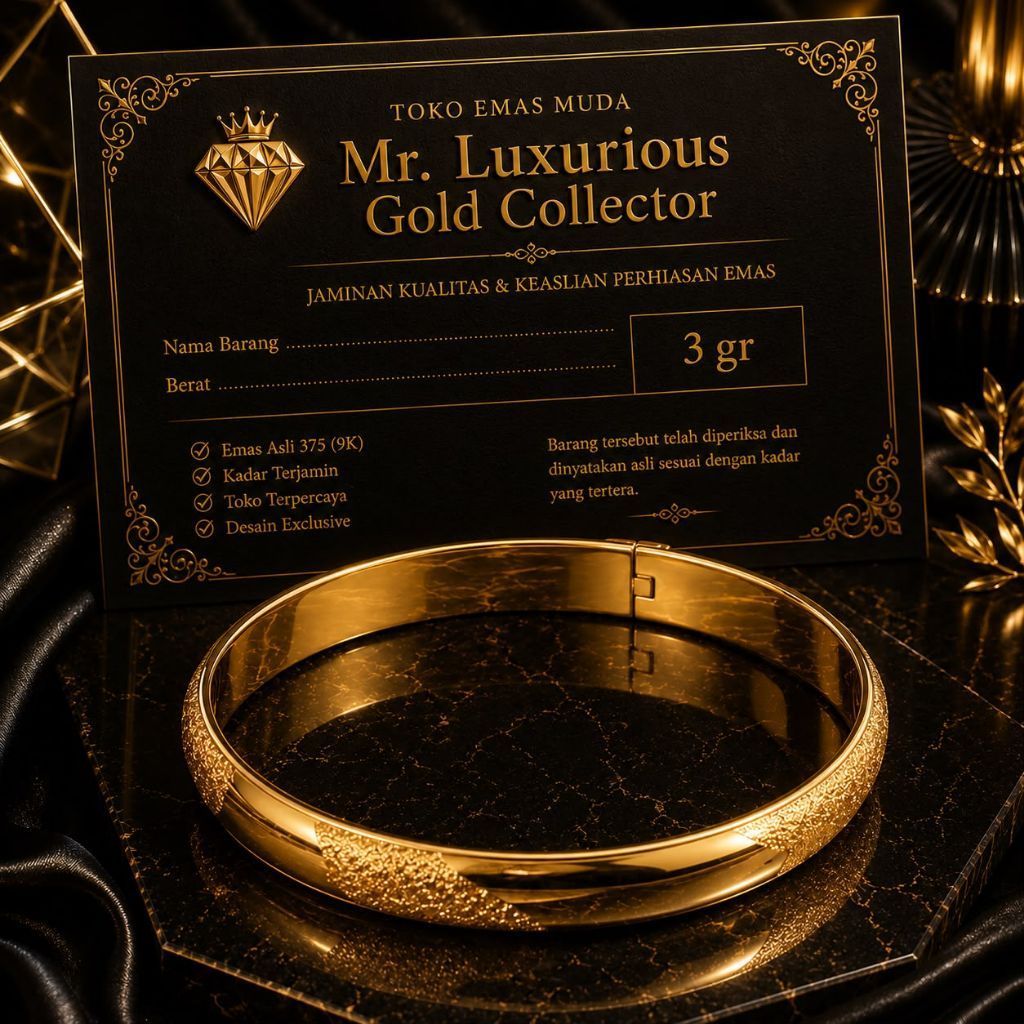 Gelang Pasir emas muda Gold Anti Karat Model Bangkok Perhiasan Perempuan Elegan Terlaris Bisa COD