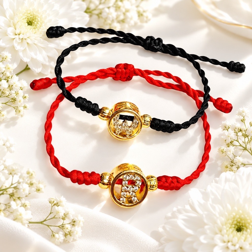 gelang wanita model charm huruf//gelang serut huruf//gelang tali//gelang abjad//gelang inisial
